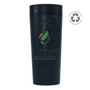 black recycled coffee mug