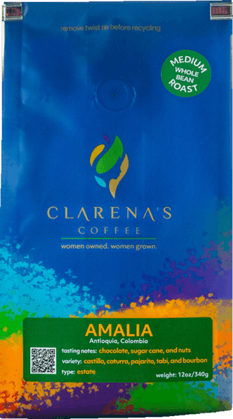 Amalia 12oz bag of Clarena’s Coffee
