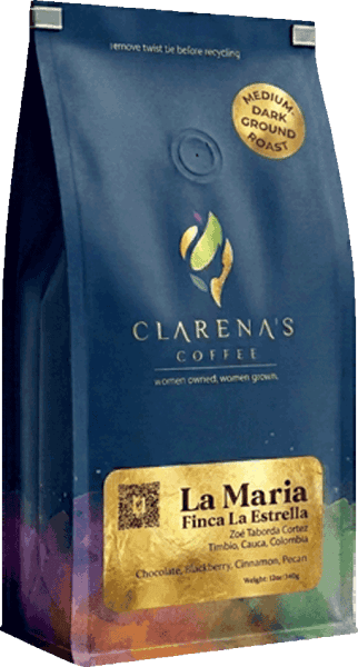 La María 12oz bag of Clarena’s Coffee