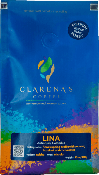Lina 12oz bag of Clarena’s Coffee