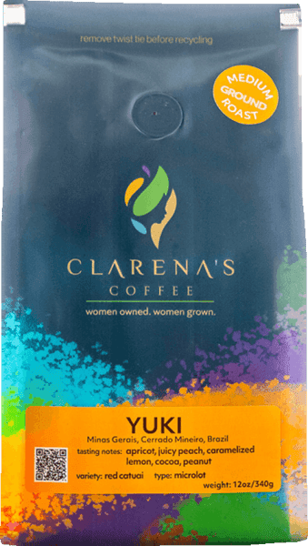 Yuki 12oz bag of Clarena’s Coffee